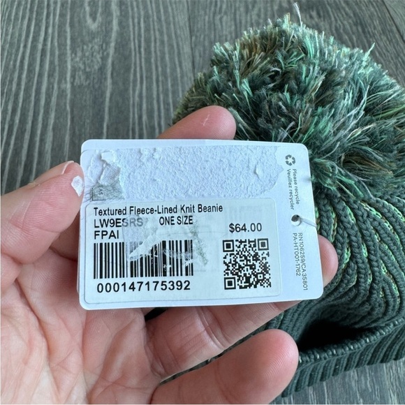 Lululemon Textured Fleece-Lined Knit Beanie in FPAI Green main image 5